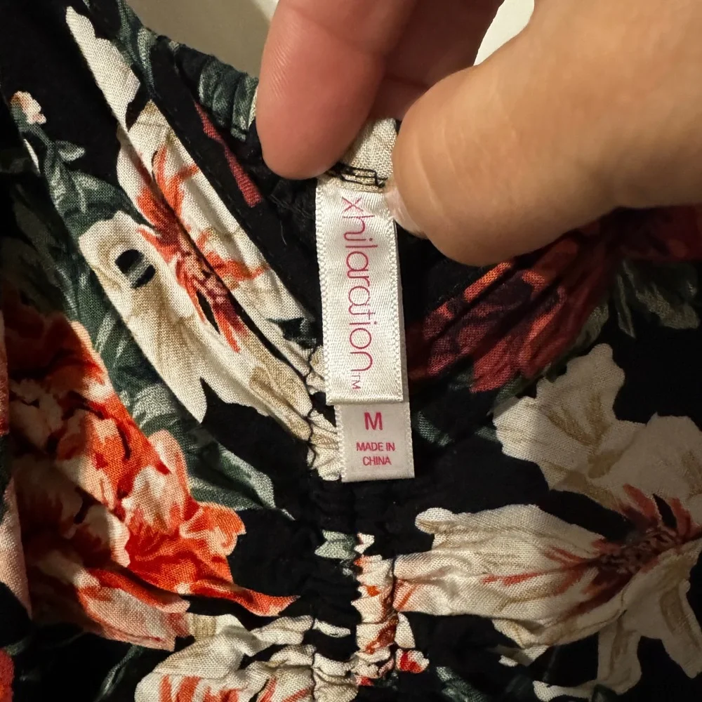 Xhilaration Black and Red Floral Maxi Dress - Picture 4 of 8